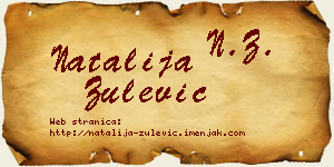 Natalija Zulević vizit kartica